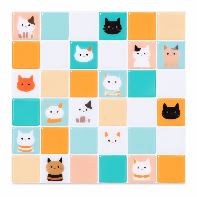 Playful Cats Peel & Stick Wall Tiles