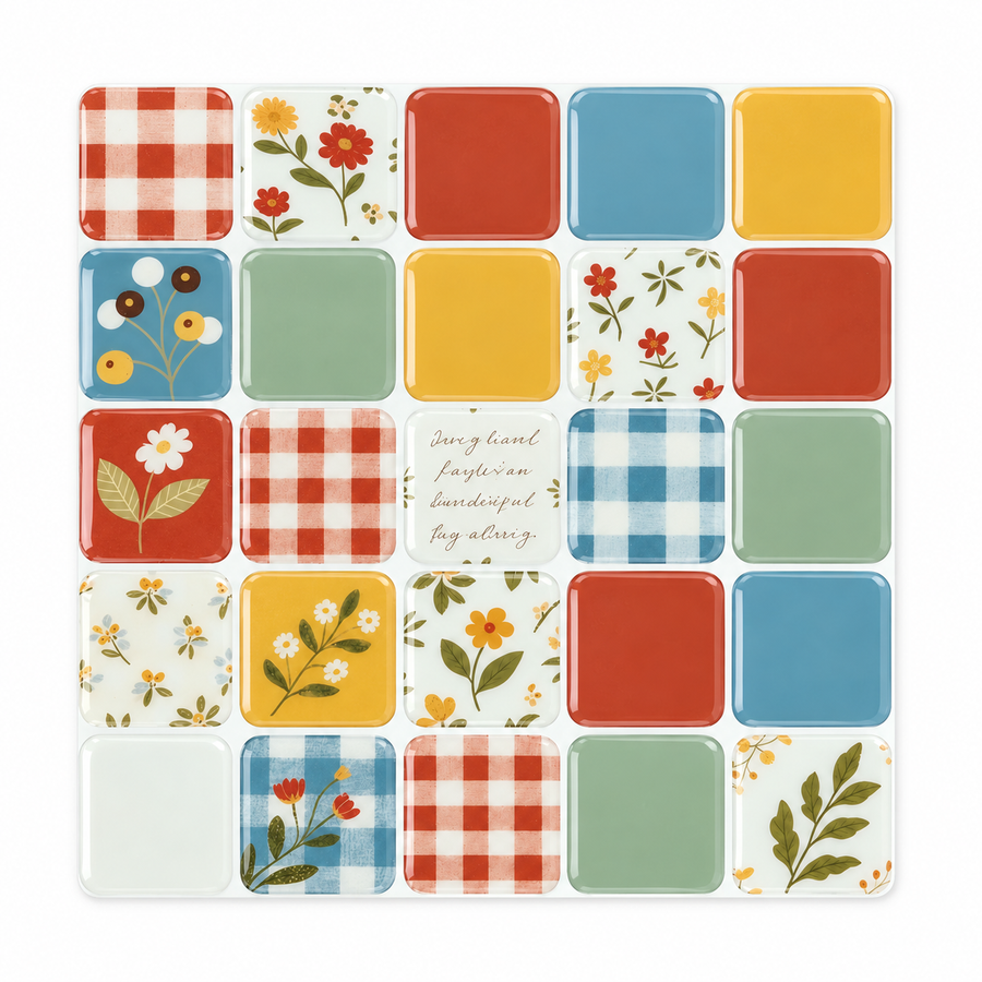 Cottage Patchwork Peel & Stick Wall Tiles