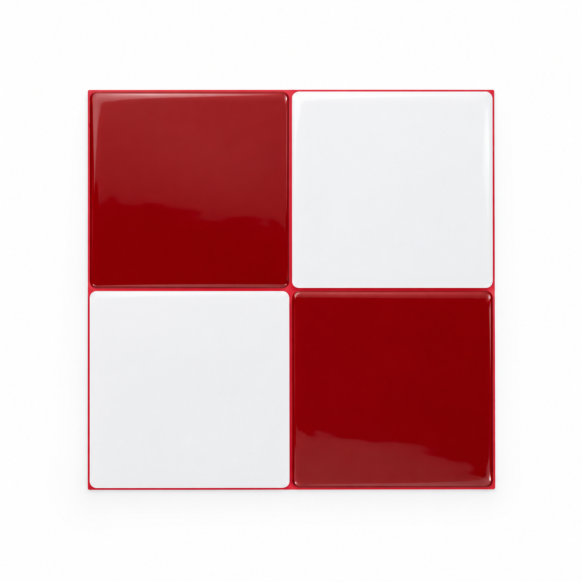 Red & White Checkerboard Peel & Stick Wall Tiles