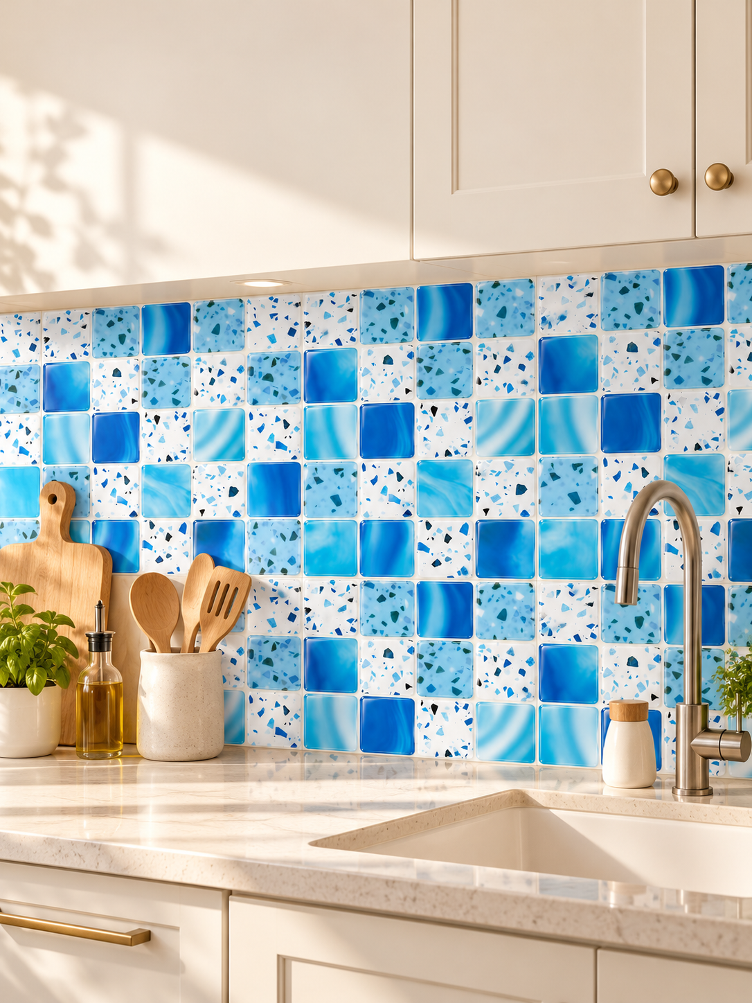 Blue Terrazzo — styling illustration